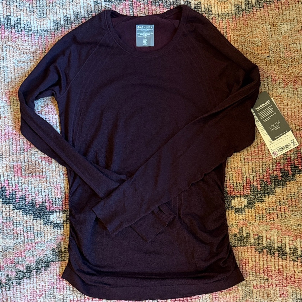 Athleta Dark Purple Long Sleeve Top